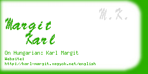 margit karl business card